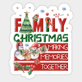 Happy Family Christmas Text Sticker